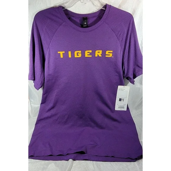 Lululemon Men's LSU Tigers Metal Vent Tech Short Sleeve Shirt - Purple - Large - Picture 1 of 4